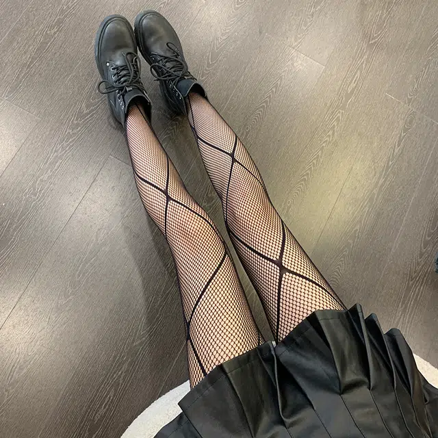 莫代尔 菱格性感渔网显瘦透气修身美腿丝袜 女款