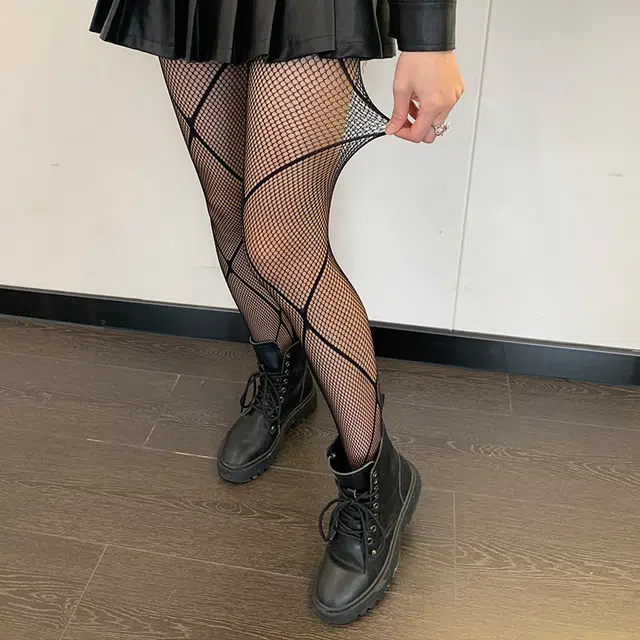 莫代尔 菱格性感渔网显瘦透气修身美腿丝袜 女款