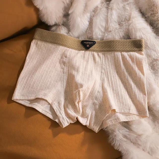 莫代尔 美拉德色系柔软亲肤四角裤高弹舒适透气中腰短裤日常休闲百搭平角内裤 男款