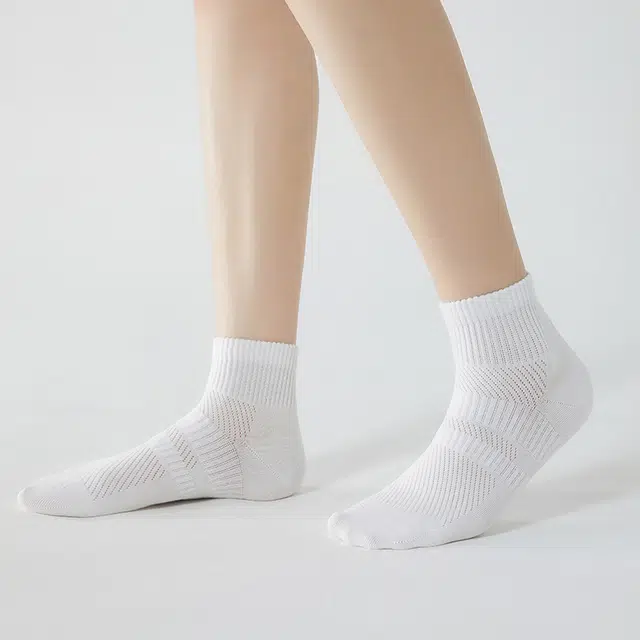 莫代尔 糖果色网眼透气高弹运动袜防臭抗菌除臭轻薄袜子男袜吸汗百搭舒适中筒袜 男款