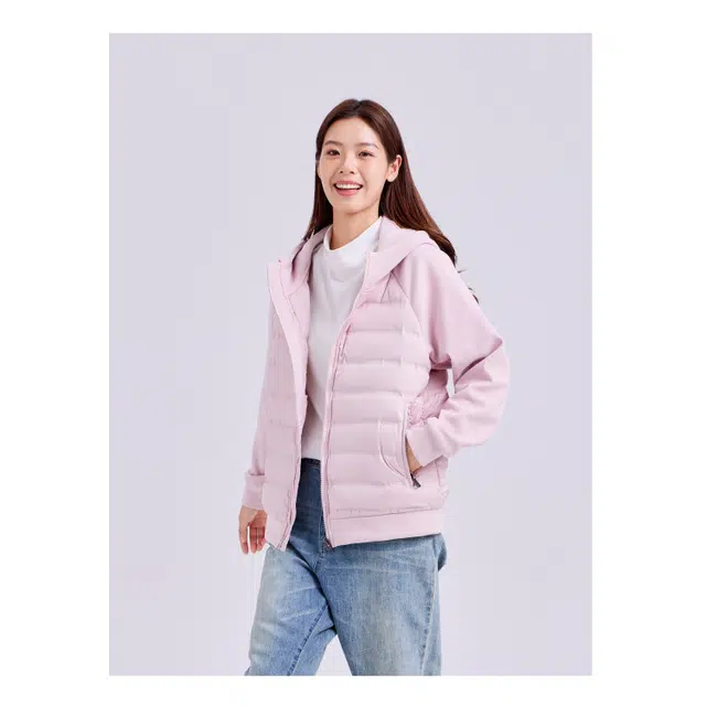 美力城 连帽轻薄保暖短款休闲羽绒服 男女同款