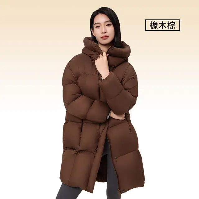 美力城 中长款宽松休闲百搭保暖羽绒服 女款