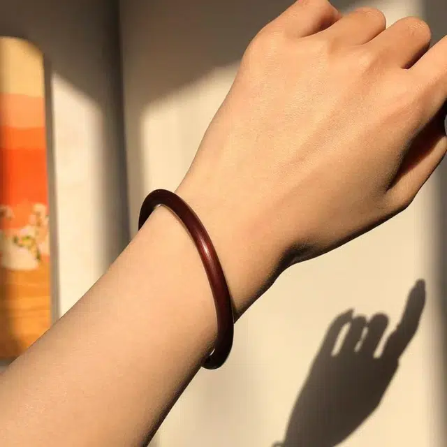 月岚 在逃公主送福平安新中式国风招财纳福前程似锦平安喜乐财源广进编织红绳素圈 鸡血藤 手镯 女款