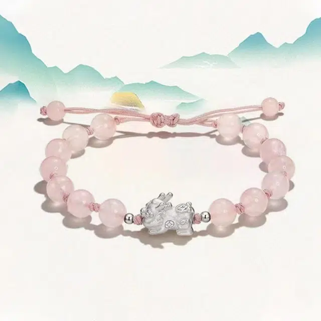 月岚 招财纳福貔貅复古精致好运旺桃花新中式国潮百搭 织物 手串 男女同款情侣款