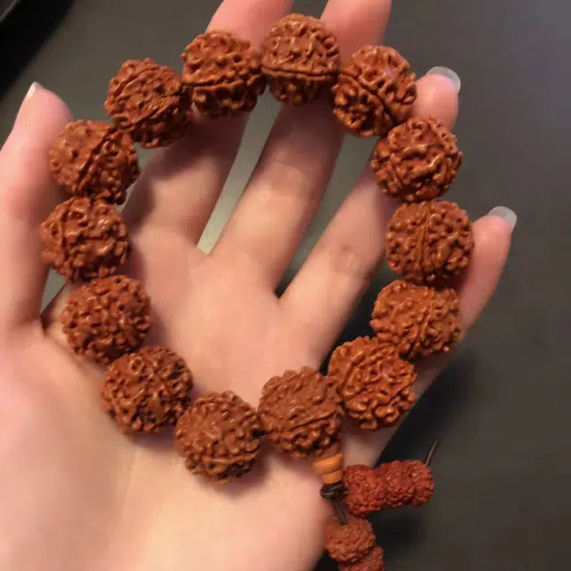 月岚 新中式古风国潮单圈盘玩 佛珠转运小众设计 金刚菩提 手串 男女同款情侣款