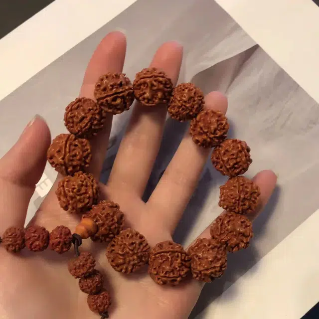 月岚 新中式古风国潮单圈盘玩 佛珠转运小众设计 金刚菩提 手串 男女同款情侣款