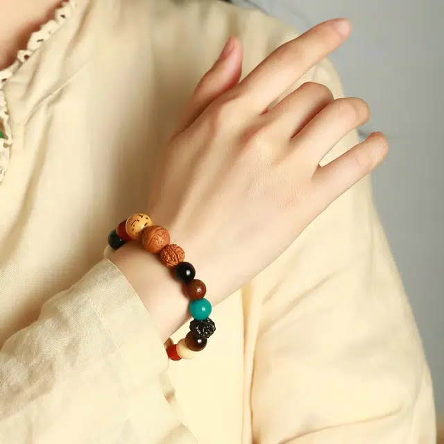 月岚 十八籽 新中式招财纳福国风灵隐转运珠佛珠 星月菩提金刚菩提凤眼菩提 手串 男女同款情侣款