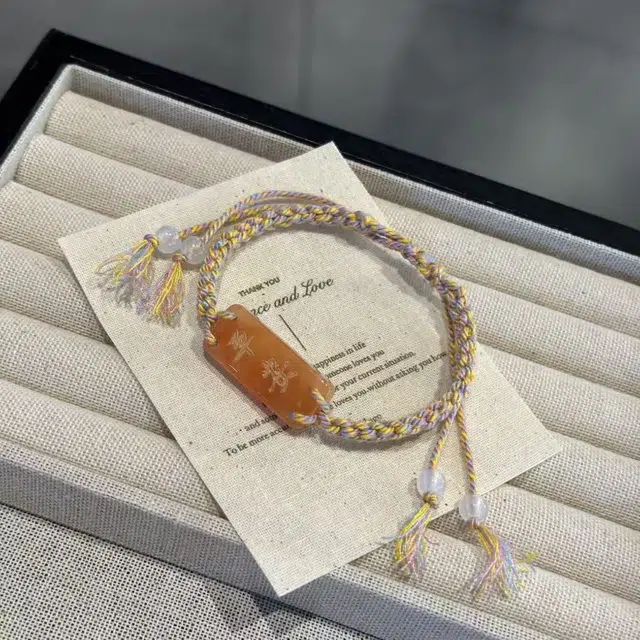 【平安 守护】 月岚 新中式 国潮复古 仙侠 百搭 超仙 棉 手绳 男女同款情侣款