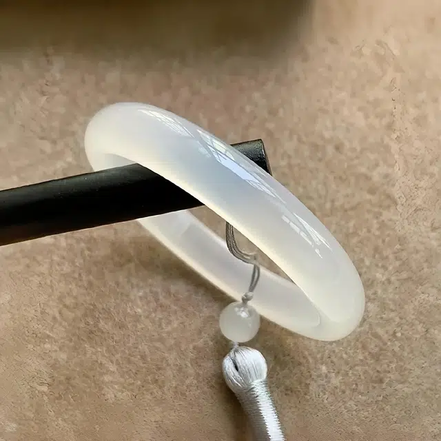 月岚 透亮古风 清冷感 白月光荔枝冻润 玉髓 手镯 女款