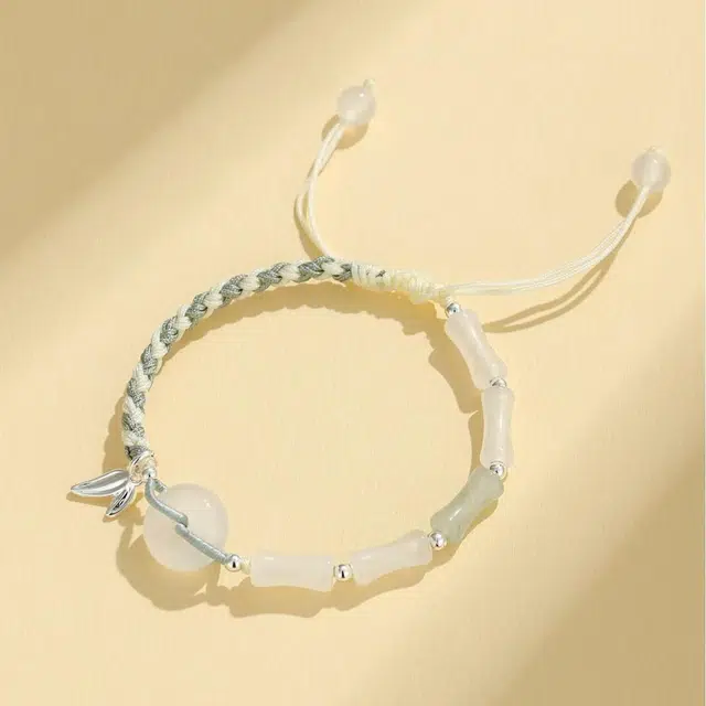 【一举高中 学有所成】 月岚 好运平安扣新中式国风小众节节高升 上岸 设计满满精致感 织物 手链 男女同款情侣款