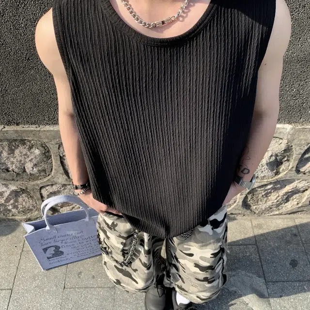 北极绒 百搭美式宽松纯色坎肩运动健身无袖背心 男款