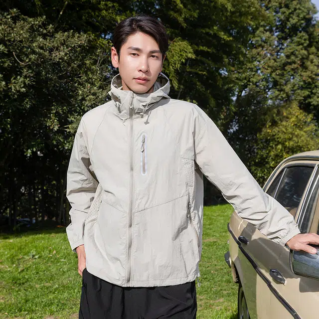 北极绒 连帽宽松百搭运动夹克外套 男款