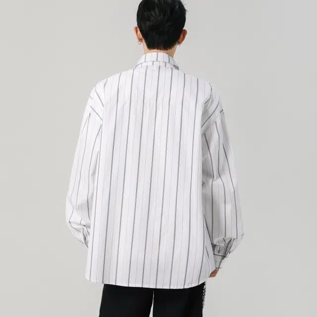 北极绒 条纹潮牌休闲翻领衬衣美式复古上衣长袖衬衫 男款