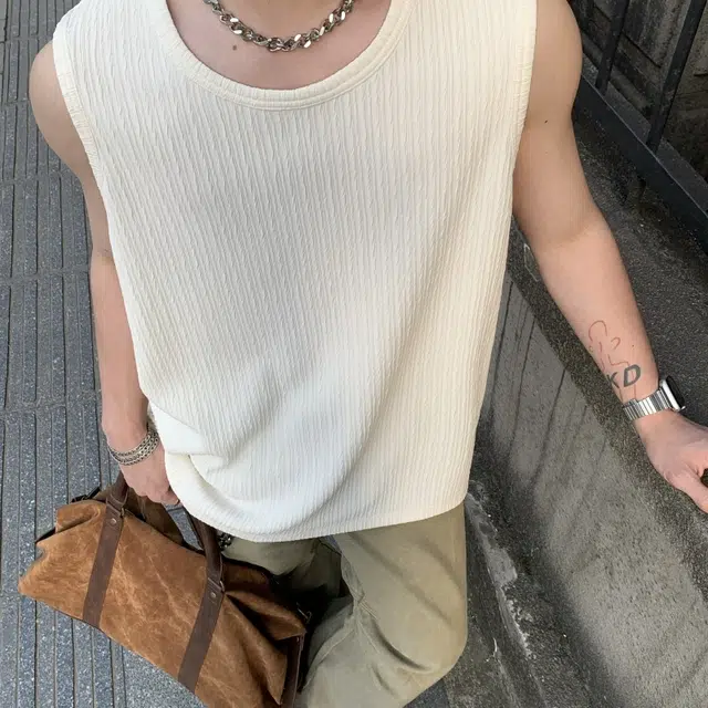 北极绒 百搭美式宽松纯色坎肩运动健身无袖背心 男款