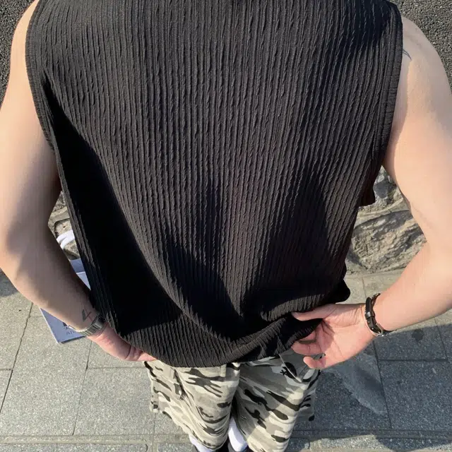 北极绒 百搭美式宽松纯色坎肩运动健身无袖背心 男款
