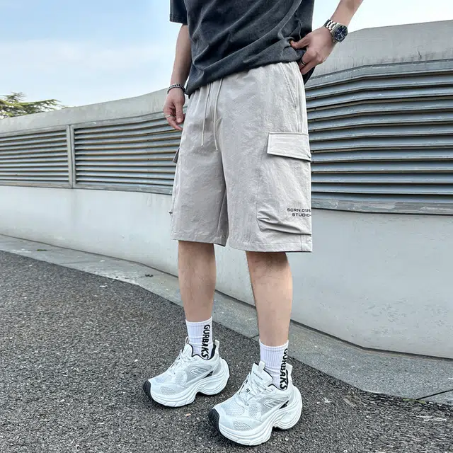 北极绒 时尚百搭美式速干潮牌宽松运动休闲短裤 男款