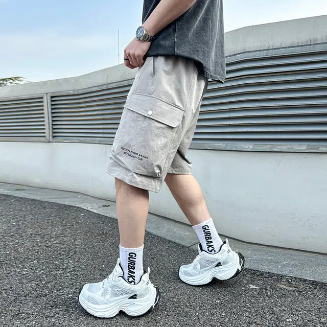北极绒 时尚百搭美式速干潮牌宽松运动休闲短裤 男款