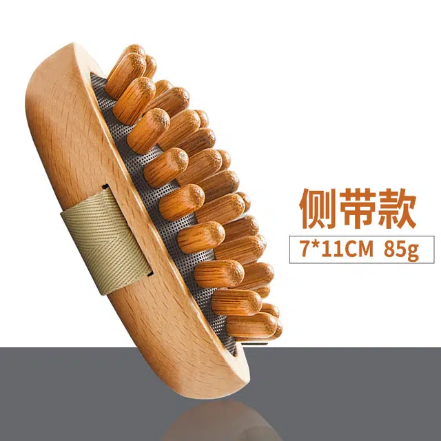 东方亮洁 垫经络梳木质头部按摩梳全身拍打器气囊梳子家用按摩
