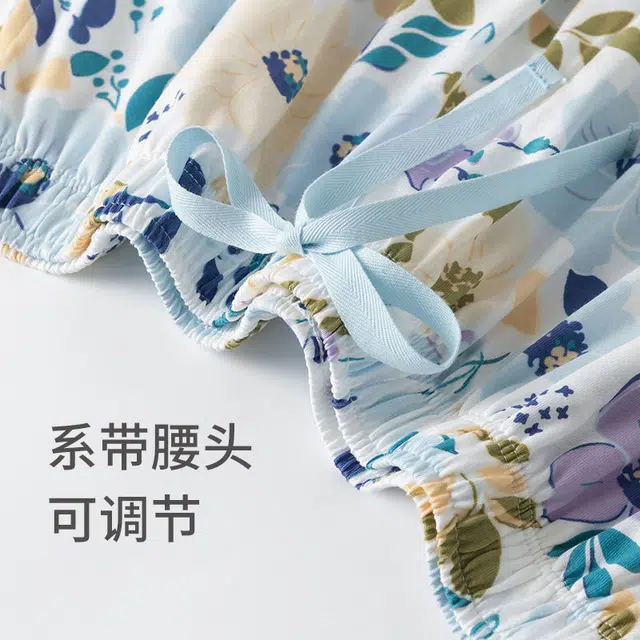 舒雅 休闲时尚印花圆领短袖家居服睡衣套装 女款