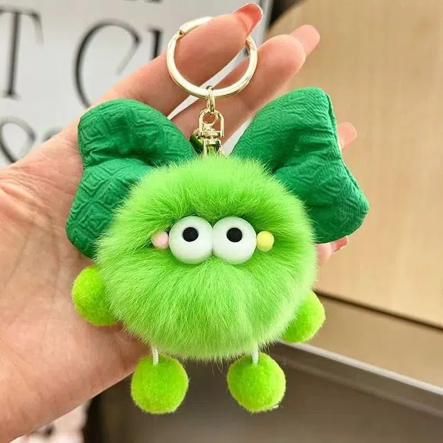 童年米菲 可爱蝴蝶结小球球 挂饰钥匙扣 玩偶 毛绒挂件