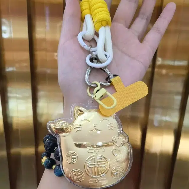 麟典 招财猫手机链 元宝平安纳福钥匙扣新中式精致可爱背包挂绳储值金钱币宝藏高级小众保值礼盒#好运 金 挂件 男女同款情侣款