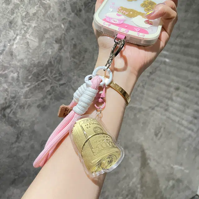 麟典 有票子手机链 可爱包挂饰创意钥匙扣平安纳福美好寓意新中式国潮轻奢高级收藏 #好运 金 挂件 男女同款情侣款