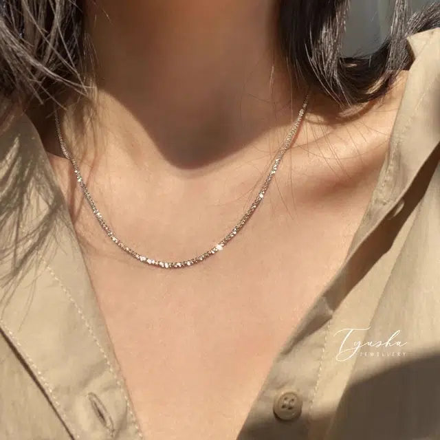 麟典 波光粼粼  轻奢优雅高级感 通勤百搭 合金 项链 女款