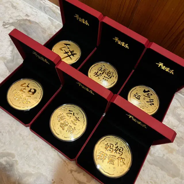 麟典 发财平安纳福新中式创意高级小众#好运 金 金片 男女同款情侣款