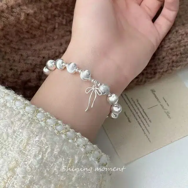 麟典 猫眼转运珠丝带蝴蝶结复古轻奢嘻哈时尚精工中性饰品 百搭潮酷手串 高级礼盒#好运 合金 手链 男女同款情侣款