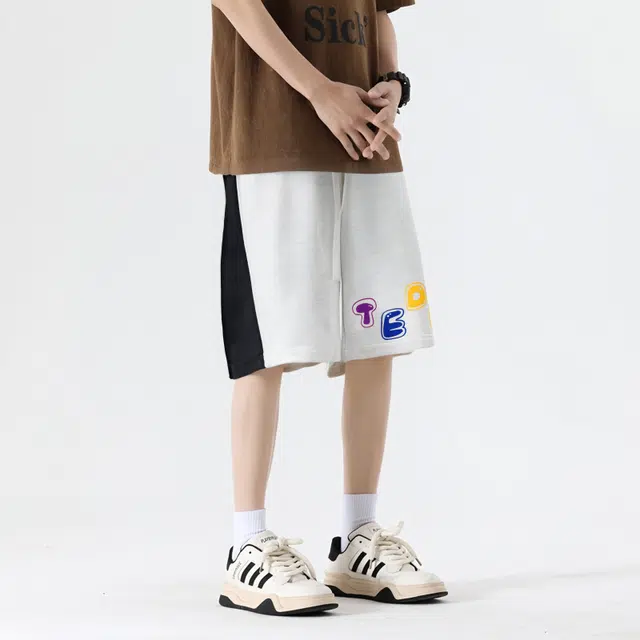 泰迪珍藏 运动透气亲肤舒适时尚简约百搭耐磨固色不变形宽松五分休闲短裤 男女同款