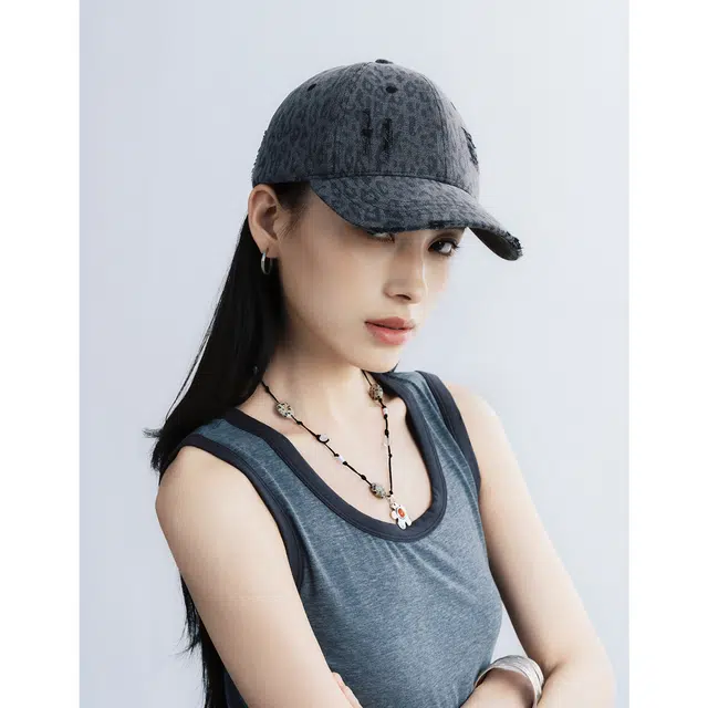 美洋 印花豹纹 聚酯纤维 棒球帽 女款