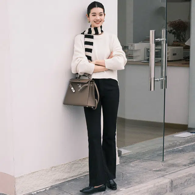 美洋 条纹 绵羊毛 绒线围巾 男女同款情侣款