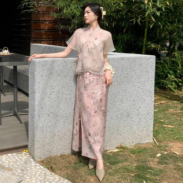 美洋 芳华新中式 薄荷曼波国风立领衬衫 女款
