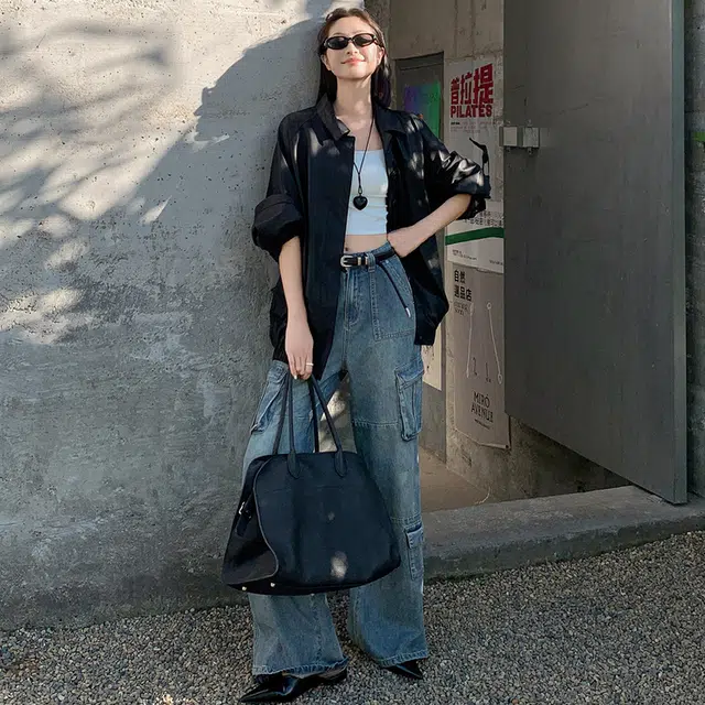 美洋 曼特宁皮外套 植鞣羊皮革复古街头长袖皮衣 女款