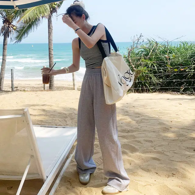 美洋 立裁香蕉裤宽松阔腿高腰休闲裤 女款