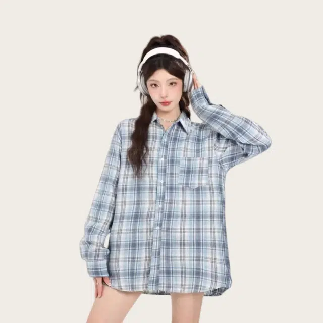 木木兔 潮流时尚  秋季外套  大码情侣装 格子长袖春秋潮牌痞帅高级感休闲衬衣服衬衫  男女同款