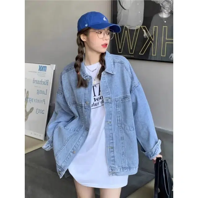 木木兔 潮流时尚秋季外套 情侣装 大码  简约百搭 宽松设计感小众复古港味上衣夹克 男女同款