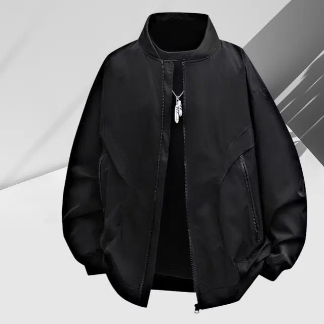 木木兔 潮流时尚秋季外套 情侣装 大码  简约百搭 宽松休闲户外防风 棒球服男美式潮牌高级感立领上衣夹克 男女同款