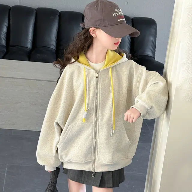 木木兔卫衣 潮流青春时尚 女童外套   宽松舒适柔软 连帽设计 韩范休闲百搭 女孩学院风  中大童