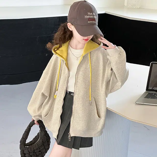 木木兔卫衣 潮流青春时尚 女童外套   宽松舒适柔软 连帽设计 韩范休闲百搭 女孩学院风  中大童