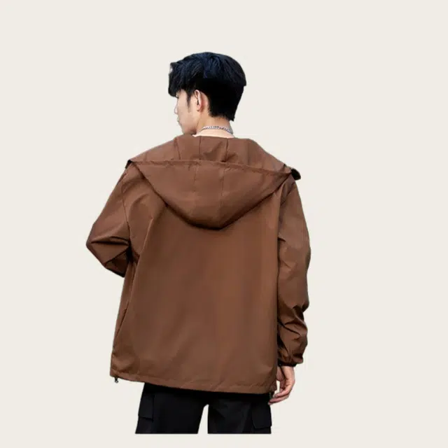 木木兔上装 潮流时尚秋季男外套 情侣装 大码冲锋衣 学生宽松 户外防风 日常通勤百搭 工装高街机能风夹克 青少年