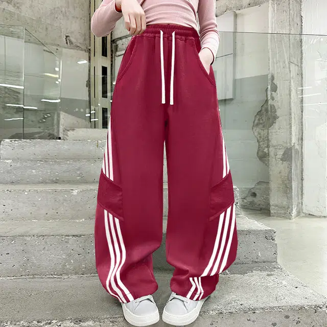 木木兔长裤 青春时尚女童裤子宽松舒适春秋款休闲运动卫裤  简约百搭时髦洋气 儿童款