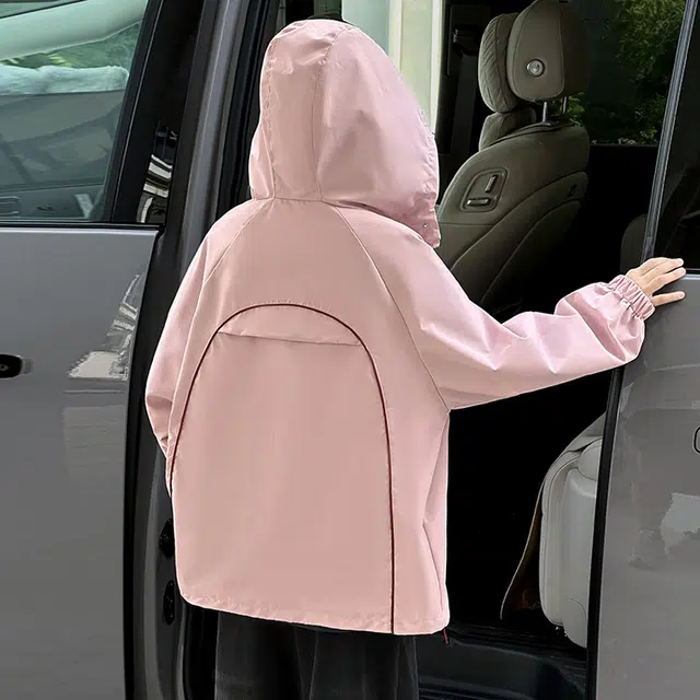 木木兔夹克 潮流时尚女童秋季外套 学生户外防风 百搭休闲 美式宽松连帽 中大童初女孩 时髦洋气 青少年