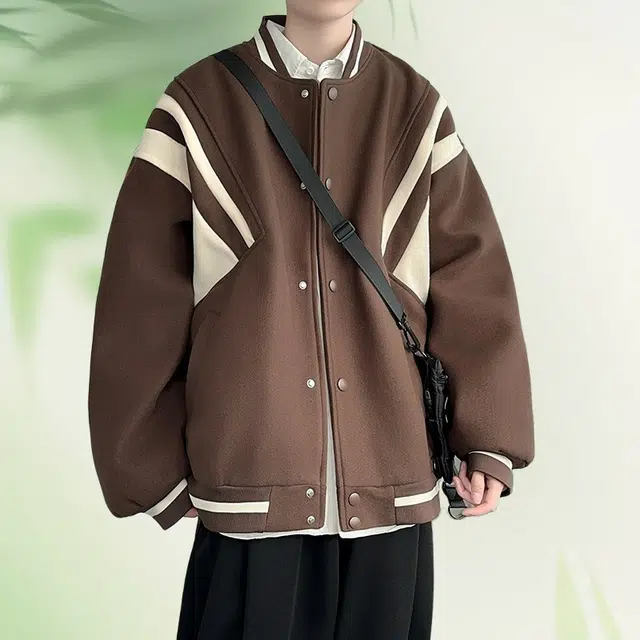 木木兔夹克 潮流时尚秋季男外套 美式复古 情侣装 大码 学生宽松休闲 简约日常通勤百搭 户外防风飞行员棒球服 青少年