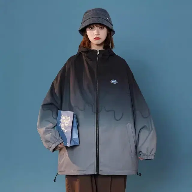 木木兔 潮流时尚 秋季外套 情侣装 大码  简约百搭 宽松休闲高街风防泼水速干运动服夹克 男女同款