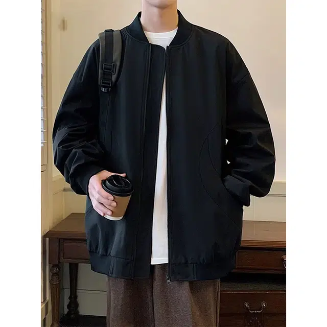 木木兔夹克 潮流时尚秋季男外套 美式复古 情侣装 大码 学生宽松休闲 简约日常通勤百搭 户外防风棒球服 青少年