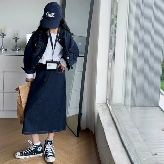 儿童款 木木兔裙装套装 时髦洋气秋季女童裙子 大童 牛仔裙两件套 柔软百搭潮流青春时尚