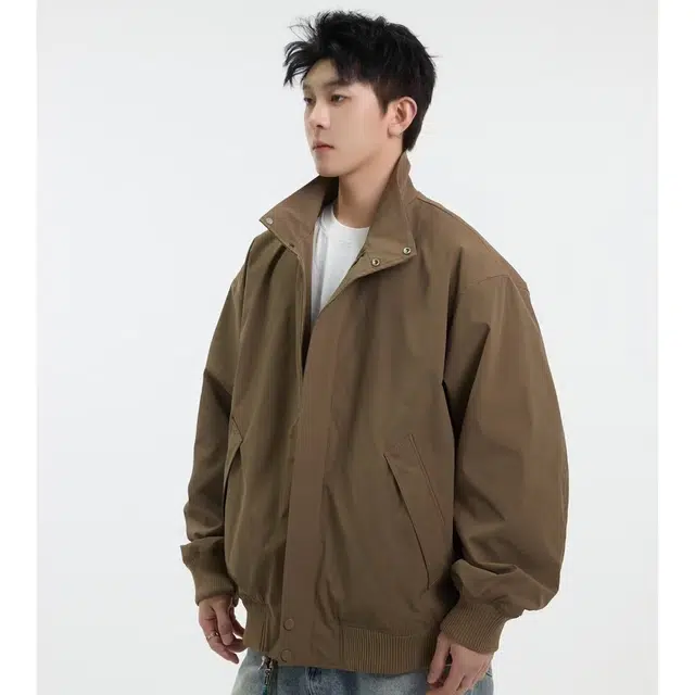 木木兔 潮流时尚秋季外套 情侣装 大码  简约百搭 宽松飞行员男春秋户外防风 休闲上衣夹克 男女同款