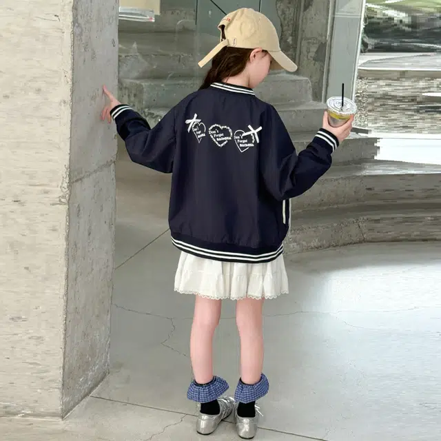 木木兔 棒球服 青春时尚女童外套学院风 宽松舒适秋季 简约百搭休闲夹克 潮流洋气 青少年