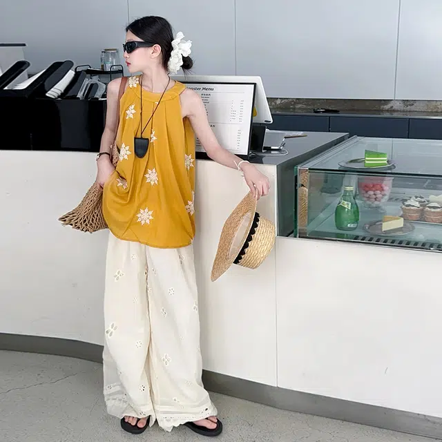 木木兔休闲运动套装 时髦洋气女童衣服潮流时尚女孩大童宽松舒适亲子装两件套